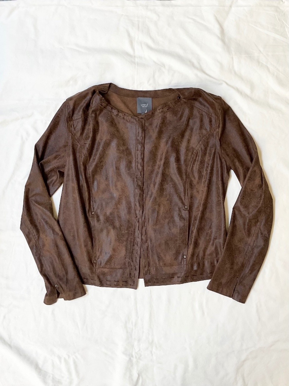 Lysse Faux Leather Vegan Suede Lightweight Jacket